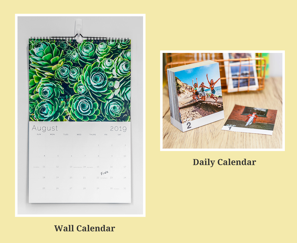 Daily Calendars and Wall Calendars