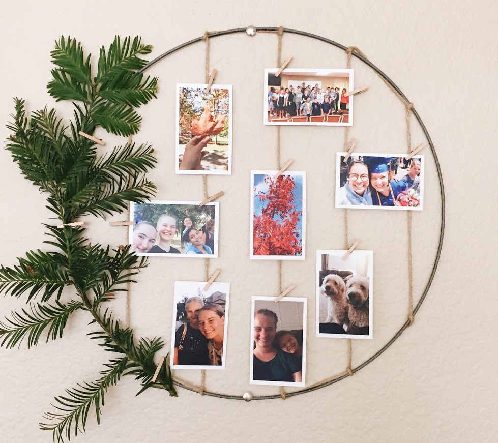 DIY Rustic Display - Photo Wreath